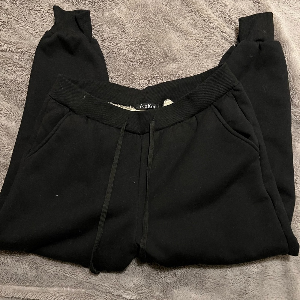 Fur lined joggers